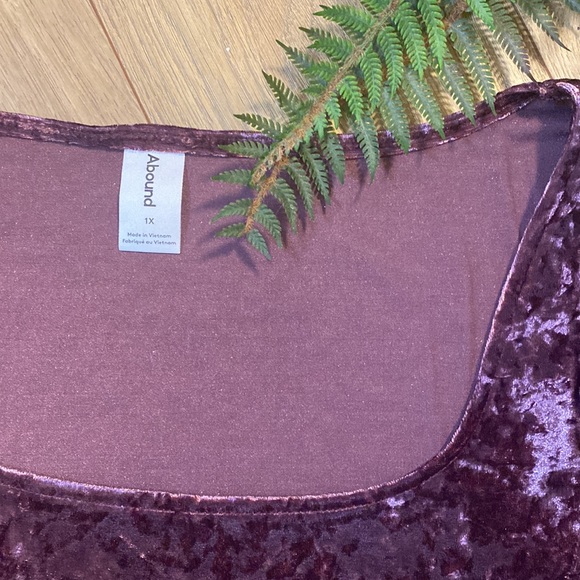 NWT Velour Crop Top - Picture 2 of 3